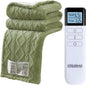 Heated Blanket Electric Blanket, 50"×60" Heating Blanket, 5 Heating Level, 1-12 Hour Auto Off, Intelligent Overheat Protection (Sage Green)