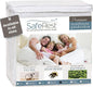 SafeRest Waterproof Queen Size Mattress Protector - Fitted with Stretchable Pockets - Machine Washable Cotton Blend Mattress Cover for Bed