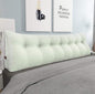 Wedge Headboard Pillow Dorm Room Reading Pillow Back Support for Sitting Up in Bed Bolster Lumbar Cushion Body Positioning Bedrest Cotton Linen 76in Grey-Beige King