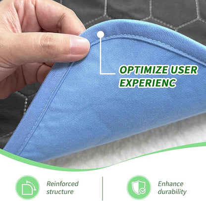 Waterproof Washable Underpads Pee Pad (Dark Gray 34" x 36" 4 Pack), Reusable Absorbency Bedwetting Incontinence Bed Pads for Kids Adults Elderly Dog Pet, Puppy Pads for Mattress Couches Sofas Floors