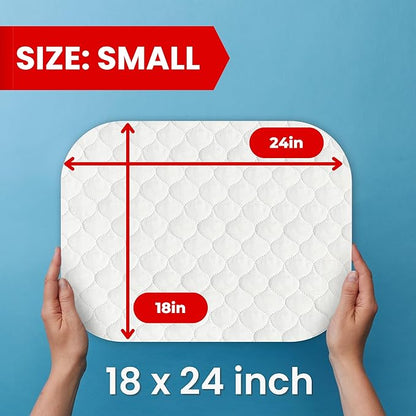 RMS Ultra Soft 4-Layer Washable and Reusable Incontinence Bed Pad - Waterproof Bed Pads, 18"X24" (3 Pack)