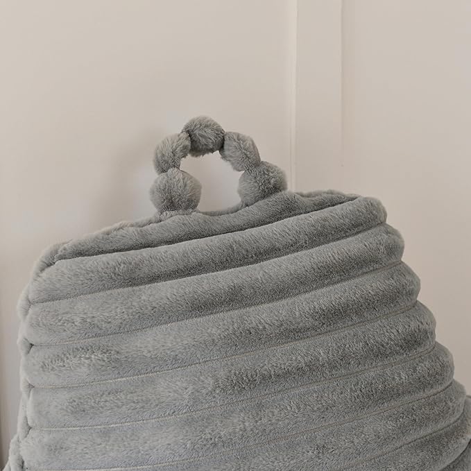 Yaoshuho Large Reading Pillow for Adults, Back Support Pillow for Sitting Up in Bed with Arms, Couch for Lounging Bedrest, Grey