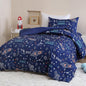 Toddler Comforter Set for Kids, Boys, Girls, 4 Pieces Bed-in-a-Bag Bedding Set, All Season Ultra Soft Sheets Set with Comforter, Space Rocket
