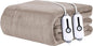 Electric Heated Blanket 90"x100" King Size - 4 Heat Settings & Dual Controllers, 10H Auto Shut Off, Ultra-Soft Coral Fleece Heated Blanket with Overheat Protection, Light Brown