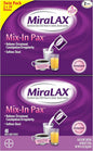 MiraLAX Laxative Powder for Gentle Constipation Relief for Adults, Stool Softener with PEG 3350, Nonstimulant Laxative, No Harsh Side Effects, Single Dose Mix-In Pax, Travel Pack, 40 Doses