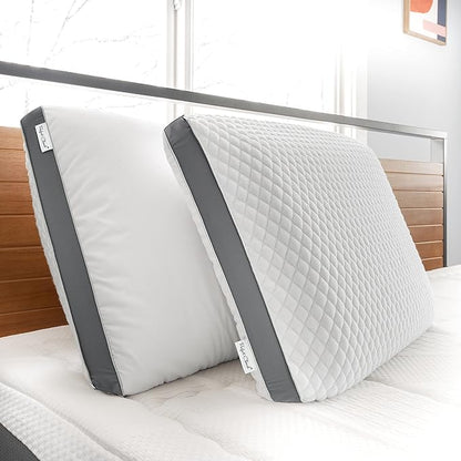 Perfect Cloud The Perfect Pillow Dual Temperature Memory Foam Pillow with Adjustable/Removable Layers for Back, Stomach, & Side Sleepers - Luxury Custom Loft Bed Pillow for Sleeping - Standard