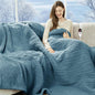 Electric Blanket Full Size 72"X84" Blue - Soft Double Sided Sherpa Heated Blanket Full Size with LED Display, 6 Heating Levels & 10 hrs Timer, Machine Washable & Fast Heating for Women