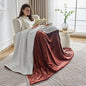 NANPIPER Warm Sherpa Blanket for Couch, Soft Fleece Twin Size for Winter, Fuzzy Plush Throw Gift for Women, Chocolate Brown 60x80 Inches
