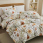 100% Cotton Duvet Cover Queen Size – Elegant Natural Yellow Floral Duvet Cover Set with Zipper Closure, 3-Piece Soft Breathable Durable Percale Cotton Bedding Set for All Seasons