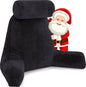 Husband Pillow XXL - Reading Pillow Bed Chair with Arms & Back Support - Black - Back Pillow for Bed Sitting Up - Bed Rest Arm Pillow - Comfy Reading Pillow for Adults