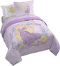 Jay Franco Kids Comforter Set Includes Sheets and Pillow Covers - Soft and Cozy Bed Set for Stylish Room Decor, Purple - Disney Princess Rapunzel, 7 Piece Queen Size Bedding
