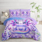 Axolotl Bedding 7 Piece Comforter Set Full Size,Marine Life Themed Bed Set for Toddlers Girls Room Decor,Cute Kids Bedding with 1 Comforter,1 Flat Sheet,1 Fitted Sheet,4 Pillowcases.