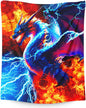 Boys Dragon Blanket Gift Throw Blankets for Kids Teens Dragon Lovers, 60x80 Inches Lightweight Soft Decor Throw for Sofa Couch Bed Home Son Cool Birthday Gift