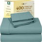 California Design Den Natural 100% Cotton Sheets, Soft Queen Sheet Set, 400 Thread Count Sateen, Deep Pockets with All-Around Elastic for a Snug Fit, Durable Bedding Set - Teal