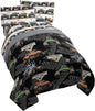 Jay Franco Monster Jam Tracks 5 Piece Full Bed Set - Includes Comforter & Sheet Set - Bedding Features Grave Digger &,Megalodon - Super Soft Fade Resistant Microfiber (Official Monster Jam Product)