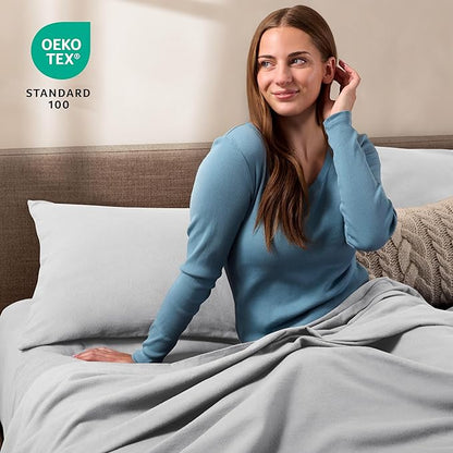 Bare Home Flannel Sheet Set 100% Cotton, Velvety Soft Heavyweight - Double Brushed Flannel - Deep Pocket (California King, Cloud Grey)