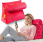 Cheer Collection Reading Wedge Pillow – TV Pillow with Adjustable Bolster Pillow, Memory Foam Back Support for Couch & Bed, Pillow Chair for Bed, Reading Pillows for Adults & Kids, Hot Pink