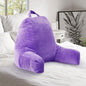 Cheer Collection Reading Pillow with Arms – Portable Bed Pillow for Sitting Up & Support, Foam-Filled Back Rest Pillow for Sitting in Bed & Couch, Machine Washable Purple (Large)
