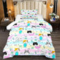 Cat Twin Bedding Set 2Pcs - Cartoon Mermaid Tail Cat Twin Comforter Set for Girls Bedroom Ultra Soft Warm Kitty Comforter Set for Girls Room Decor with 1 Cat Comforter and 1 Pillowcase, Twin Size