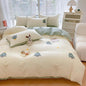 MorroMorn Twin Duvet Cover Cotton, 3D Embroidery Twin Bedding Sets, Green Chenille Embroidered Comforter Covers Soft Breathable Sweat-Absorb for Girls Boys Kids Teen (Christmas Tree, Twin/Twin XL)
