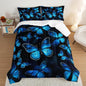 Dream Blue Butterfly Comforter Set Full Size,Boho Bedding Comforter Sets for Kids Boys Girls Bedroom Decor Aesthetic,Animal Themed Bedding Soft Fluffy Comforter Sets with 2 Pillowcases.