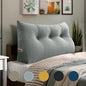 WOWMAX Triangular Headboard Pillow Twin Bed Wedge Pillow for Headboard Large Bolster Pillow for Bed Wedge Pillow Headboard Daybed Pillows with Removable Cover, Velvet (100% Cotton), Gray