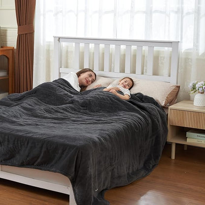 Heated Blanket Electric Blanket Throw 60"x50" Fast Heating Electric Blanket with 12 Hours Auto-Off and 6 Heating Settings Overheat Protection Cozy Soft Flannel Heated Throw Blanket ETL Certificated