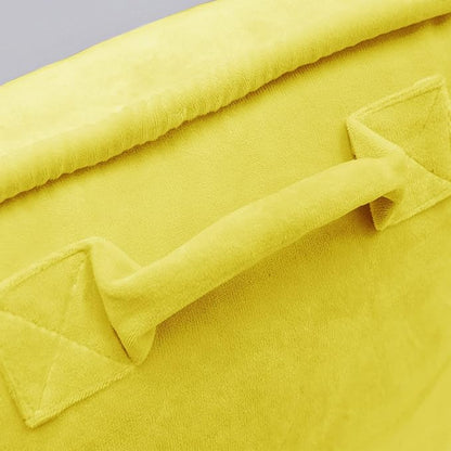 Super Soft Velvety Backrest Reading Bed Rest Pillow with Arms and Pockets 18" H for Sitting in Bed Couch Sofa, Back Support Wedge Cushion with Removable Cover, 20" x 18" x17", Butter Yellow