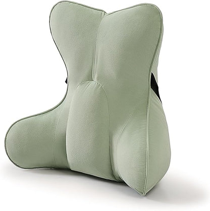 Ergonomic Lumbar Support Pillow – Multi-Functional Back Cushion with Firm Support for Reading, Working & Driving,Celadon Green