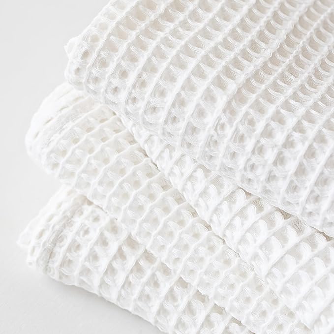 Premium Waffle Blanket Queen XL Size White - Premium Quality, 100% Turkish Cotton, Light and Airy Waffle Weave All-Season Quilt - Decorative Bedspread (White, Queen XL 95" x 102" Inch)