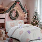Intelligent Design Kids Full Comforter Set for Girls, Tufted Chenille Floral Comforter Set Queen, Lightweight Polka Dot Reversible Bed Set, Shams, Pillow, Gracie, Full/Queen White/Purple 4 Piece