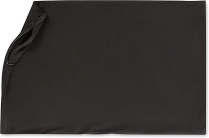 PILLOWY Cover Only for Premium Microbead Bed Pillow, Small Extra Smooth - Ultra Comfortable Sleep with Silk Like Anti Aging Cover 85% Spandex/ 15% Nylon Breathable, Cooling Matte Black