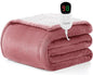 Homemate Electric Heated Blanket Full Size - 72"x84" Heating Blanket Full Size 1/2/4/6/8 Hours Auto-Off 10 Heat Level Over-Heat Protection Flannel Sherpa ETL Certification