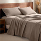 Bare Home Flannel Sheet Set 100% Cotton, Velvety Soft Heavyweight - Double Brushed Flannel - Deep Pocket (Twin, Taupe)
