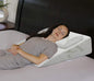 InteVision Foam Bed Wedge Pillow (26" x 25" x 7.5") and Headrest Set, 2" Memory Foam Top - Helps Relief from Acid Reflux, Post Surgery, Snoring