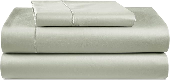 LANE LINEN 100% Egyptian Cotton Bed Sheets sábanas Twin Extra Long, Soft & Comfy Luxury Hotel Like Thick Bedding Sheets & Pillowcase Set, Machine Wash Naturally Cooling - Mineral