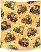Kids Throw Blanket - Construction Truck Gifts for Boys - Excavator Fleece Throws for Living Room (50"x60")