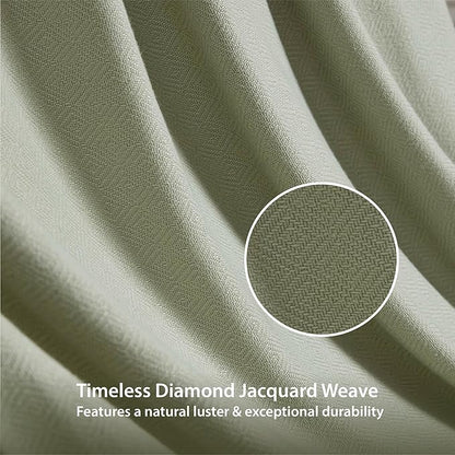 Queen Size Blanket, 70% Rayon (Derived from Bamboo) and 30% Cotton, Lightweight Jacquard Weave, Breathable and Soft Summer Blanket for Bed or Couch, 90” x 90”, Sage Green