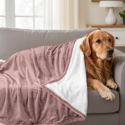Utopia Bedding Sherpa Blanket California King Size (Rose Pink, 102x96 Inches) - Soft Lightweight Plush Fleece Reversible Blanket for Bed, Sofa, Couch, Camping and Travel