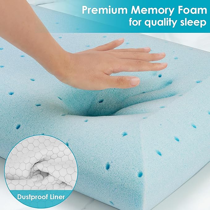 Memory Foam Pillows for Side, Back and Stomach Sleepers, Set of 2, Bed Pillow with Washable Cover and Breathable Mesh, Bed Pillow for Sleeping (Grey，Standard Size)