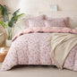 Jane yre King Size Duvet Cover Floral Soft Brushed Microfiber Crinkle Gauze 3 Pieces Floral Bedding Set for All-Season Garden Duvet Cover King with Zipper Closure, Luxury Soft Breathable Comfy