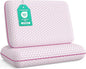 Memory Foam Pillows for Side, Back and Stomach Sleepers, Set of 2, Bed Pillow with Washable Cover and Breathable Mesh, Bed Pillow for Sleeping (Pink，Standard Size)