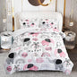 Pink Elephant Comforter Set Twin Size, Rainbow and Balloon Comforter for Kids Girls, Cute Cartoom Animal Soft Comforter Set with 1 Comforter+2 Pillowcases for Bedroom Bed Deco