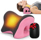 Graphene Magnetic Neck Stretcher for Deeper Pain Relief, Instant Heating Pad Cervical Traction Device Pillow, Neck Cloud for TMJ Tension Muscle Migraine, Christmas Gifts for Women, Mom, Men(Pink)
