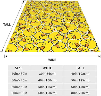 Cartoon Funny Duck Blanket Flannel Fleece Throw Blanket Durable Couch Blankets Home Decor for Bed and Sofa Super Soft Warm Blankets for All Season 80x60 inch