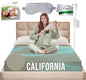 Earth Grounding Sheets California Size with 12% Silver Fiber & 4% Silk & 84% Cotton - Green - SGS Quality Certified Grounded Well Bed Sheet - Conductive Fitted Sheet for Better Sleep