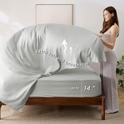 Bedsure Queen Comforter Set - 7 Pieces Reversible Burnt Orange Bedding, Queen Size Bed Set for All Seasons, Bed in a Bag with Down Alternative Comforter, Sheets, Pillowcases & Shams