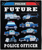 Police Car Blanket for Boys Kids Police Car Lovers Soft Plush Warm Cartoon Car Blanket for Couch Bed Sofa Decor Birthday Police Blanket Police Gifts 30"x40"-XS