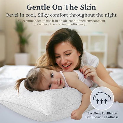 COZSINOOR Bed Pillows Queen Size - Premium Down Alternative Pillows Set of 2 for Side, Back, and Stomach Sleepers Cooling Hotel Quality Fluffy Soft Microfiber Fill Breathable Skin-Friendly