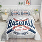 Vintage Sports Baseball Comforter Set 3D Baseballs Printed Bedding Set with 1 Comforter and 2 Pillowcases for Boys and Girls Bedroom All Season(Baseball Full)